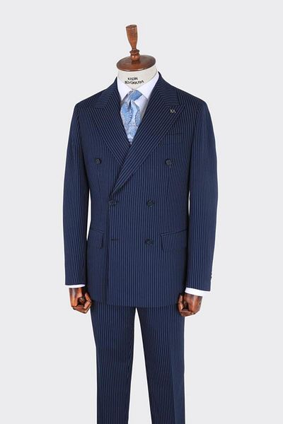 Kadir Büyükkaya Men's Double Breasted Suit-Kab1224S