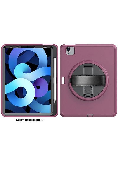 NewFace iPad 2022 10.9 (10Th Generation) Case Hand Strap Tablet Case - Plum Zngzr
