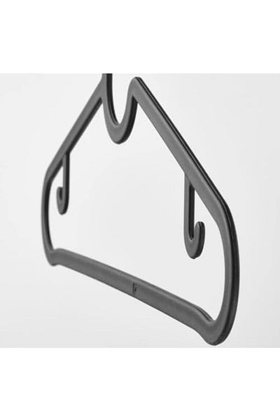 STOREMAX Mu-Artshop Spruttig Light Clothes Hanger, Black, Plastic, 39 cm - Set of 20 Tnca 871301