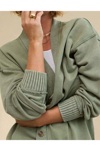 AMERICAN EAGLE Aerie Fleece Cardigan