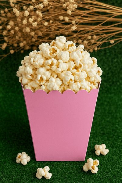 Emtory Home 8-Piece Pink Corn Box - Popcorn Box - Birthday Treat Gift - Medium Size