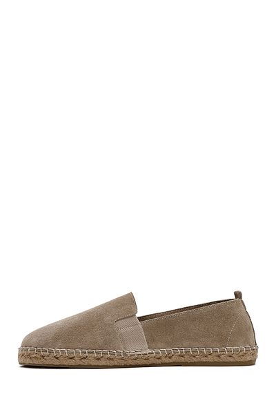 Derimod Men's Beige Suede Leather Espadrille 25Sfd 770010