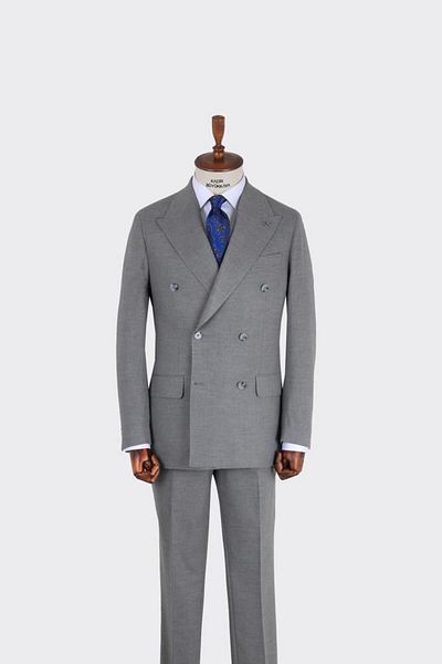 Kadir Büyükkaya Men's Double Breasted Suit-Kab1220S
