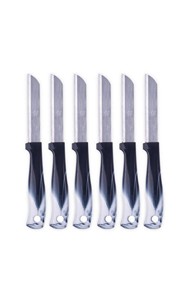Solingen 6 Adet Siyah Ebruli Tırtıklı Meyve Ve Sebze Bıçağı