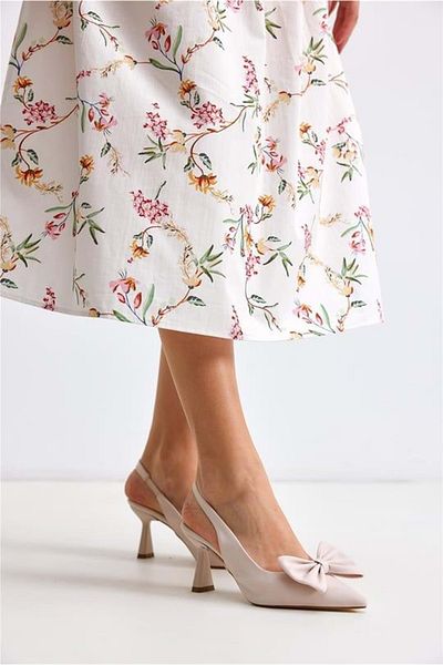 KOCAMANLAR Pantofi cu toc stiletto cu spate deschis Feles Ribbon pentru femei TEN