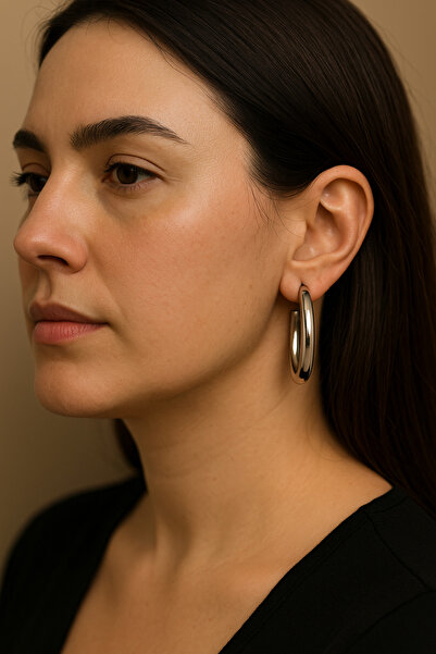 TuQos Silver Color Hook Stylish Steel Earrings