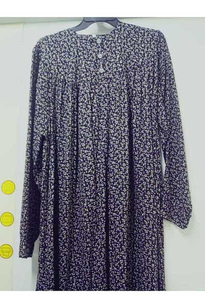 hoaryage Robadan Long Sleeve 100% Viscose Push Flower Mother Dress, Prayer Dress