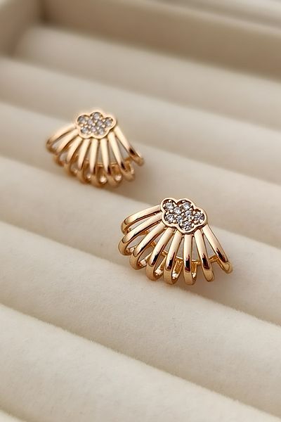 COSİTA Multiple Appearance Rose Minimal Cloud Detailed Earrings