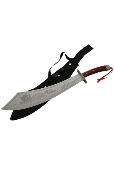 Depox IdeallStore® hunting machete, Dragon Stance, stainless steel, 65 cm, silver, sheath included