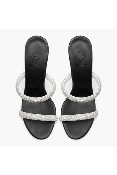 Desa Papuci de rochie de seară cu piatră pentru femei Loui Black