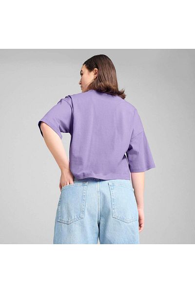 Puma T-shirt Puma Wardrobe Ess Oversized Short Tee Bl, Purple, Women
