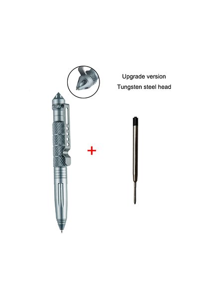 Choice Show as the picture Self Defence Tactical Pen Pocket Aluminum Anti skid Military Pen Tungsten steel
