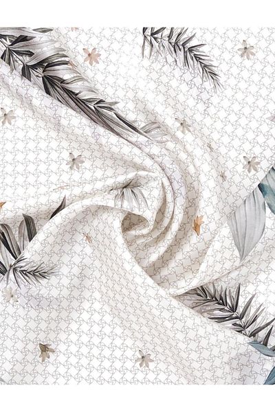 Kayra Μονόγραμμα μοτίβο Twill μεταξωτό κασκόλ Çağla Green