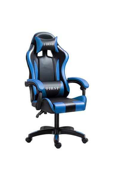 1st Adjustable Comfortable Gaming Chair with Steel Frame - Black & Blue