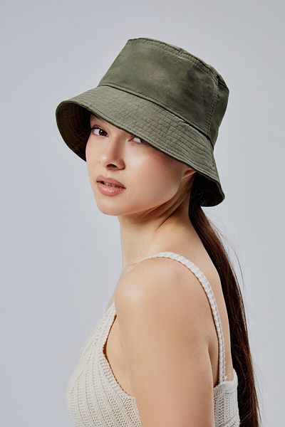derikem Summer Fabric Bucket Hat, Men's Women's Plain Fisherman Bucket Hat, Unisex