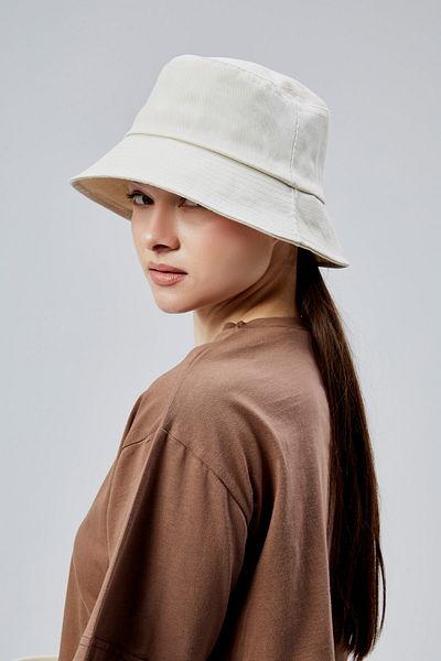 derikem Summer Fabric Bucket Hat, Men's Women's Plain Fisherman Bucket Hat, Unisex