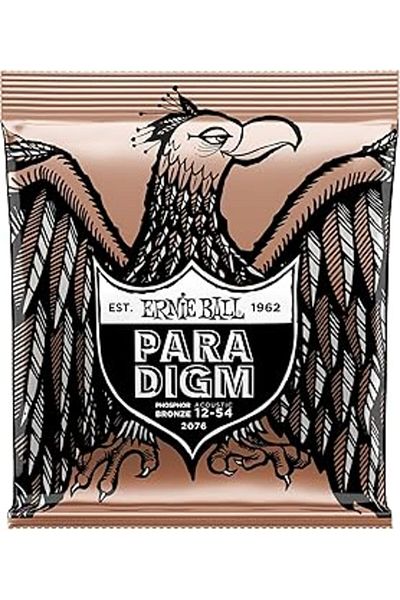 Mu Art Ernie Ball Paradigm Medium Light Phosphor Bronze Acoustic Guitar Instrument Strings, Measure 12-54