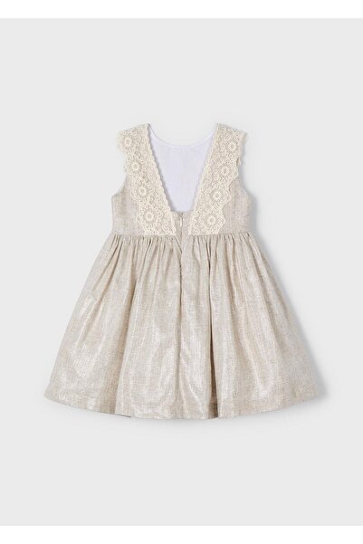 MAYORAL Kız Çocuk Güpürlü Keten Elbise