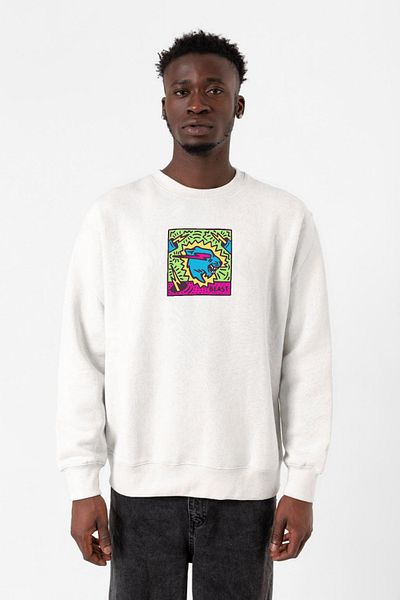 Tshirthane Ανδρικό φούτερ Mr Beast Doodle White 2ip