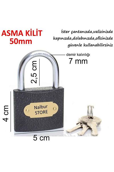 Ebax 50mm Cabinet Lock Padlock - Can Use in Your Cabinet and Suitcase
