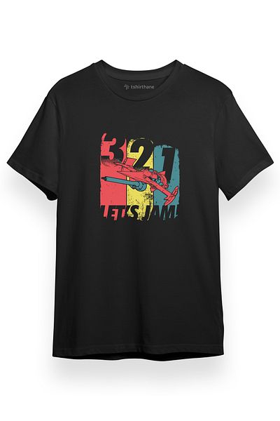 Tshirthane Cowboy Bebop Lets Go Jam Μαύρο κοντομάνικο ανδρικό μπλουζάκι