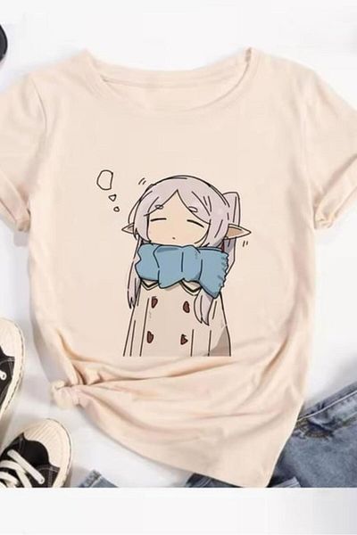 Karakedi Anime Frieren Beyond Journey's End Unisex κοντομάνικο μπλουζάκι