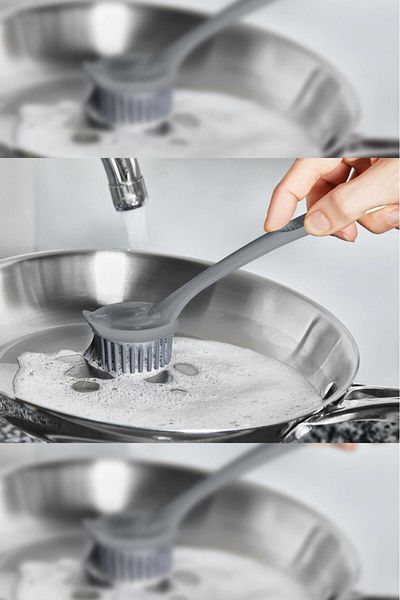 AC BOX Multi-Purpose Silicone Dishwashing & Sink Cleaning & Kitchen Countertop Cleaning Brush