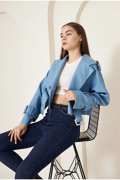 ECENAZELA SHORT LEATHER JACKET