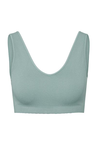 Tchibo Women Plain Non Padded Bralette, Mint Green
