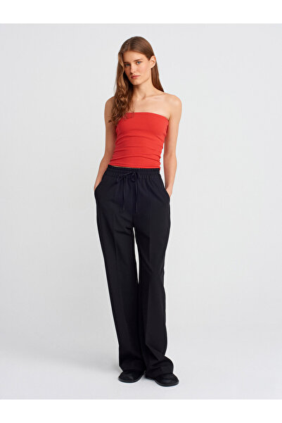 Dilvin 20659 Crop Top-Red