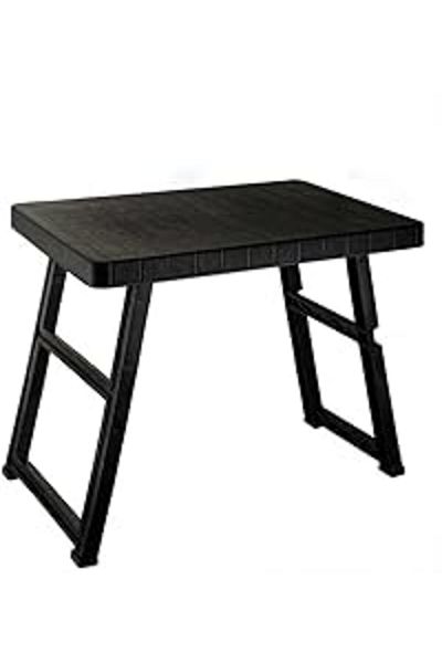 Mu Art 0114 Portable Foldable Camping Picnic Balcony Table - Large Plastic Folding Coffee Table Black