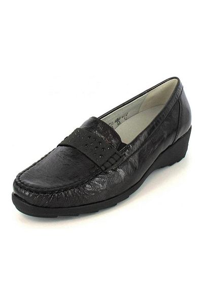 Waldläufer Mokassins für Damen in schwarz