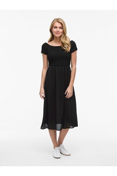 VILA Gesmoktes Kleid VIRITA Midi