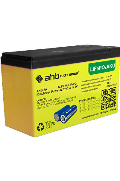 AHB batteries 12V 6AH Lifepo4 Lityum Akü | Ahb Batteries Kalitesi – Hafif, Gü...