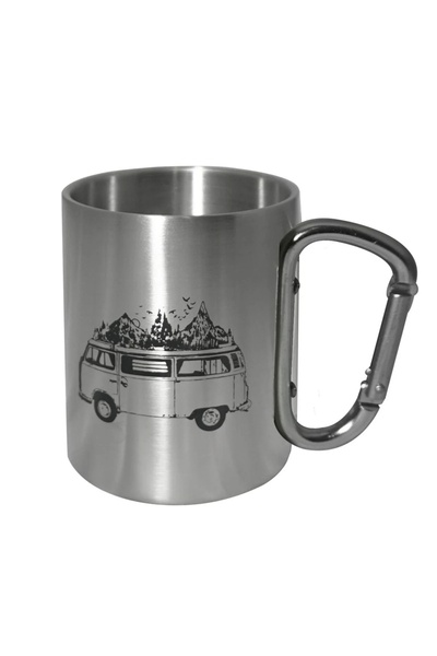 Orcamp Karabinali Paslanmaz Çelik Kupa İnox