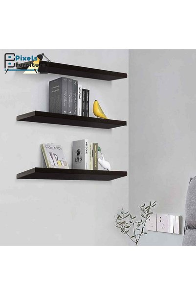 PixelsFurniture Set of 2 Pixel Furniture Floating Wall Shelves, Invisible Bracket Shelves, 40cm