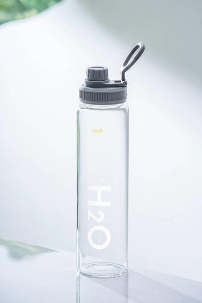 ACAR Motiva Gray Glass Water Bottle - 1000 ml
