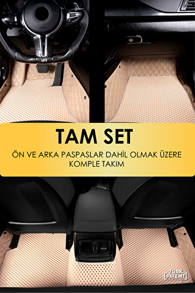stiloto FİAT LİNEA (2007-2014) UYUMLU DERİ 8D HAVUZLU TAM SET OTO PASPAS .1