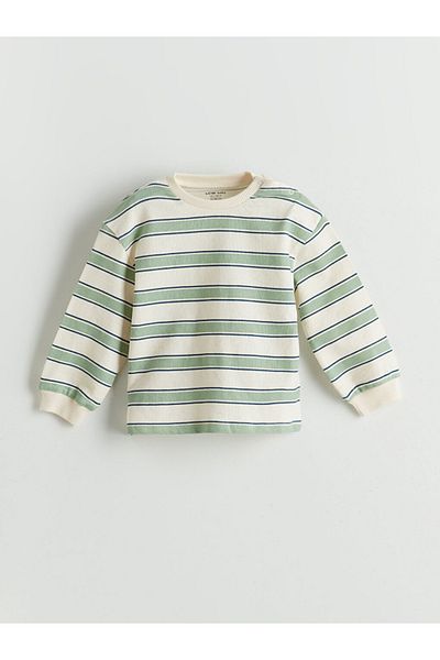 LC Waikiki Standard Pattern 100% Cotton Combed Fabric Baby Boy Sweatshirt and Pants Set of 2
