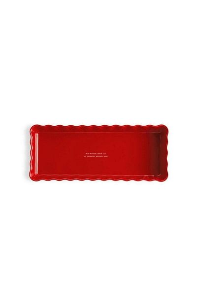 Emile Henry Tart-pastry-bakery Dish Rectangular 36.5 X 15 Cm Red/burgundy
