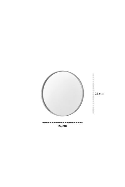 Leila Home Round Mirrored Presentation Holder Silver 24X24 Catering Coffee and Tea Presentation