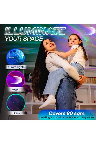 Generic Star Projector Night Light – 10-Color Bluetooth Lamp with Timer, Remote & USB Charging
