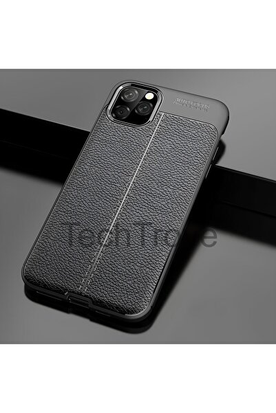 TechTrove Apple iPhone 11 Pro Max Kılıf Deri Extra Korumalı Slikon Kapak