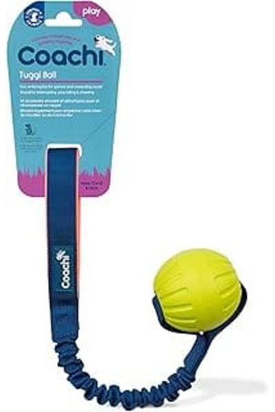 Mu Art Company of Animals Coachi Tuggi Ball - Interactive Dog Toy for Tug of War & Play. Strong and R