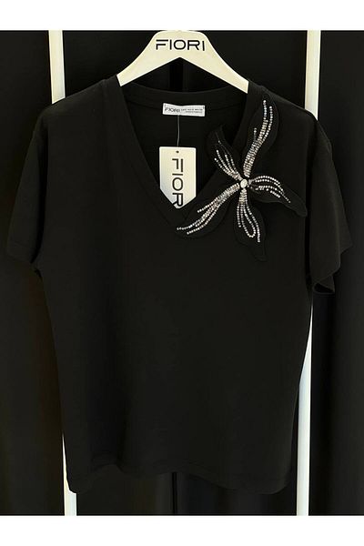 Fiori Tricou cu decolteu în V