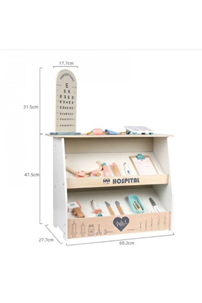 Generic Wooden children's clinic with little doctor's kit