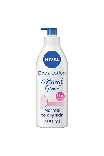 NIVEA NIVEA Natural Glow Body Lotion, Even Tone Complex & Vitamin C, All Skin Types, 400ml