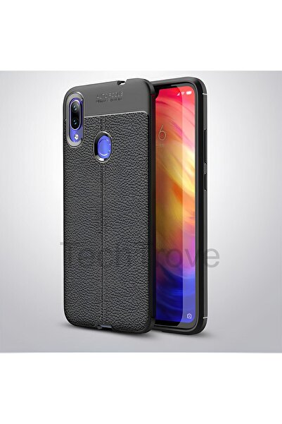 TechTrove Xiaomi Redmi Note 7 Kılıf Deri Extra Korumalı Slikon Kapak