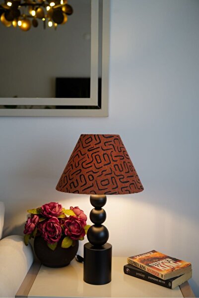 retro home design Özel Siyah Ayaklı Kadife Kumaş Konik Labirent Desenli Dekor...