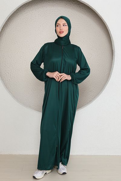 Kutay Collection Γυναικείο φόρεμα προσευχής Hijab με φερμουάρ και φερμουάρ